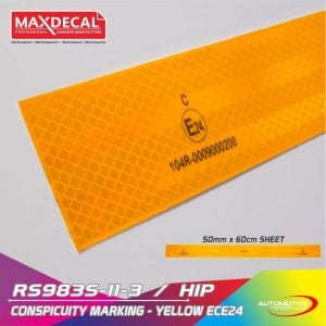 MAXDECAL SAFETY SIGN REFLECTIVE TAPE RS983 HIP CONSPICUITY