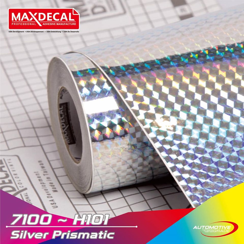  MAX DECAL  Vinyl Hologram  Sisik Silver 7100 H101 Printable 